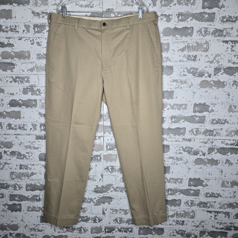 Brooks Brothers Pants Men 38x30 Beige Advantage Chino Stretch Clark Fit Straight